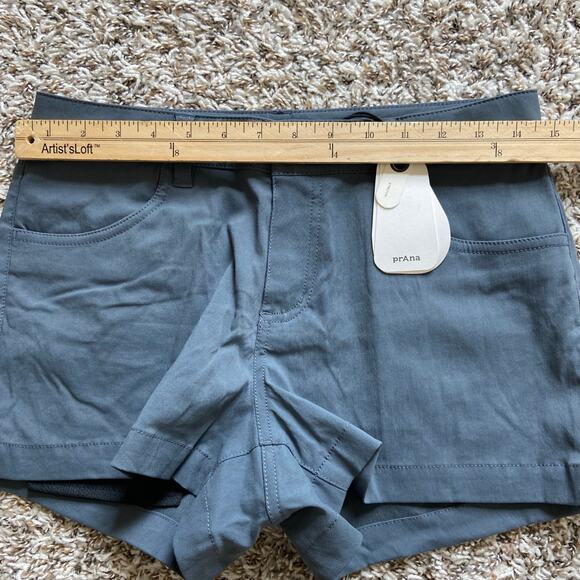 Prana Stretch Zion Halle 3" Short Women's 2 Thundercloud Standard Fit Mid Rise - Picture 8 of 12